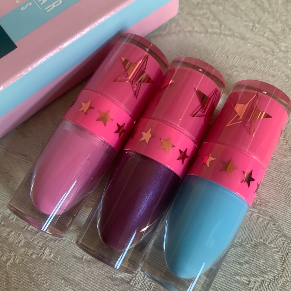 Jeffree Star Cosmetics JSC Velour Matte Liquid Lipstick Cotton Candy Trio BNIB